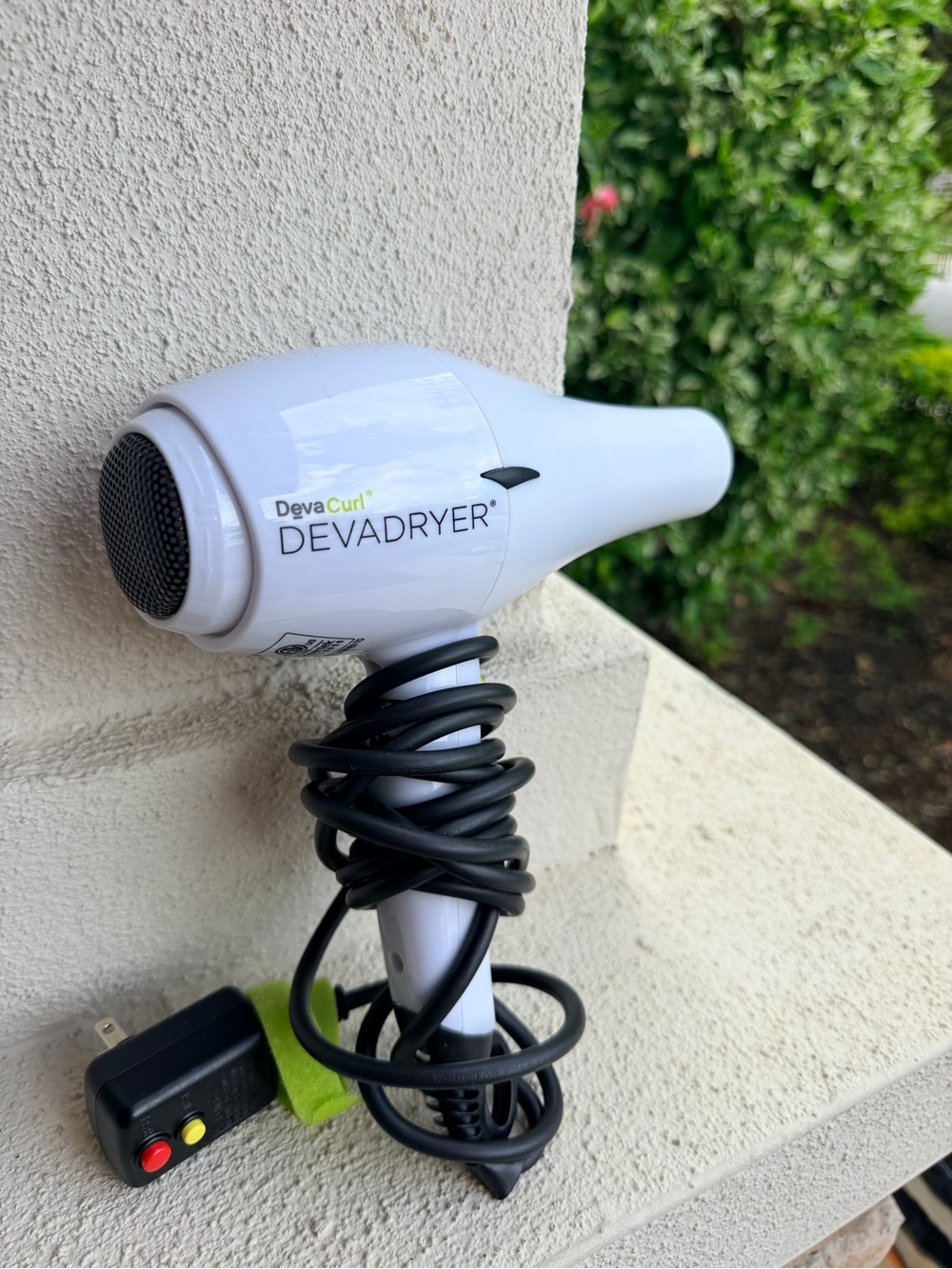 DevaCurl DevaDryer Hair Dryer DevaFuser Diffuser Nozzle White Green Tested